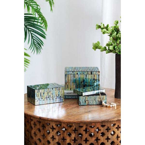 ガラスボックス 3個セット アクセサリー 入れ物 AN-96114 小物入れ 小物収納 整理整頓 卓上 机上 収納ケース 収納ボックス |  | 07