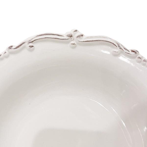 ホワイトボウル φ25cm 2枚セット AN-67105 おしゃれ 高級感 エレガント アンティーク |  | 04