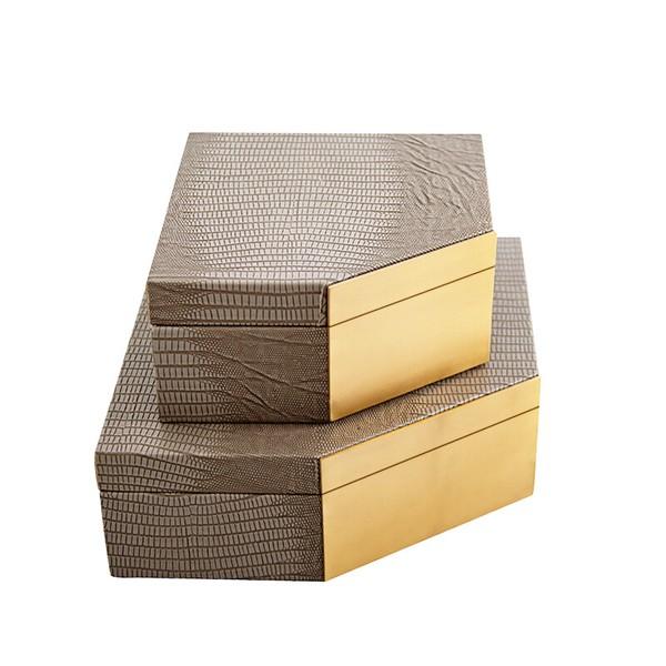 レザーボックス M 革 アクセサリー 高級 FC-2013-B 小物入れ 小物収納 整理整頓 卓上 机上 収納ケース 収納ボックス |  | 05