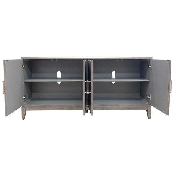 キャビネット W183 オセロ柄 ダークグレー×ライトグレー AC-5092 アンティーク リビングボード おしゃれ 収納家具 |  | 03