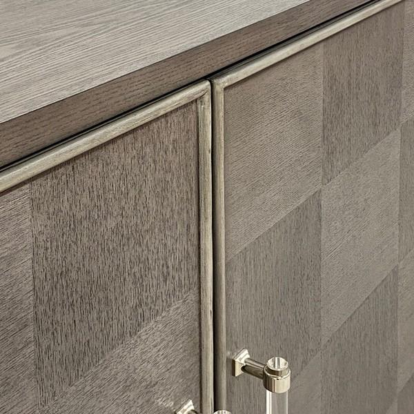 キャビネット W183 オセロ柄 ダークグレー×ライトグレー AC-5092 アンティーク リビングボード おしゃれ 収納家具 |  | 06