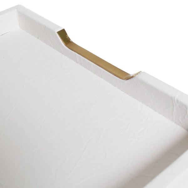 レザートレイ ホワイト 革 アクセサリー FC-2006-A お盆 トレー 小物入れ 小物収納 おしゃれ アンティーク 高級感 |  | 02