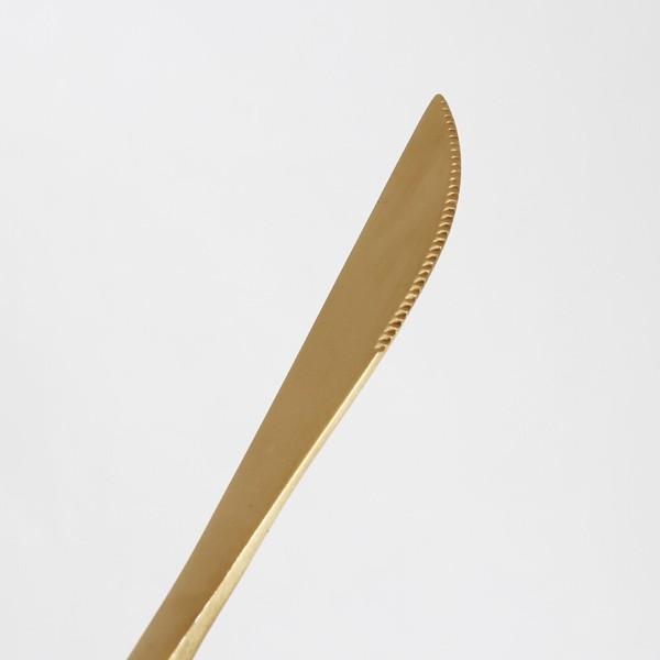 ステンレスのカトラリー3点セット ゴールド フォーク スプーン ナイフ 食器 FC-2102-B |  | 06