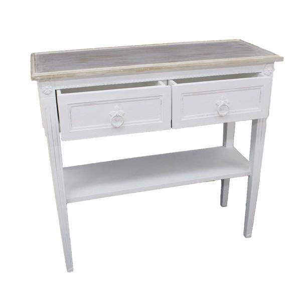 フレンチシャビー コンソール ホワイト テーブル 棚 花瓶棚 輸入家具 シャビー SH-1361-BB アンティーク おしゃれ 高級感 飾り棚 リビング 玄関 |  | 01