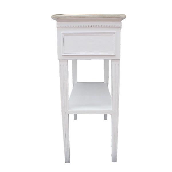 フレンチシャビー コンソール ホワイト テーブル 棚 花瓶棚 輸入家具 シャビー SH-1361-BB アンティーク おしゃれ 高級感 飾り棚 リビング 玄関 |  | 02