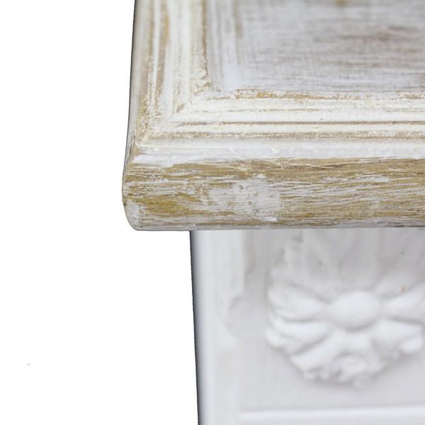 フレンチシャビー コンソール ホワイト テーブル 棚 花瓶棚 輸入家具 シャビー SH-1361-BB アンティーク おしゃれ 高級感 飾り棚 リビング 玄関 |  | 04