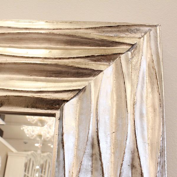 壁掛け デザインミラー 80×110cm ウォールミラー 海外家具 リビング 寝室 CZ-1200 掛鏡 掛け かがみ おしゃれ エレガント 高級感 アンティーク |  | 01