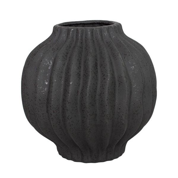 セラミックベース 折り紙ベース ブラック モダン FC-2074 花瓶 おしゃれ かわいい 可愛い 陶器 玄関 リビング アンティーク 花器 | 