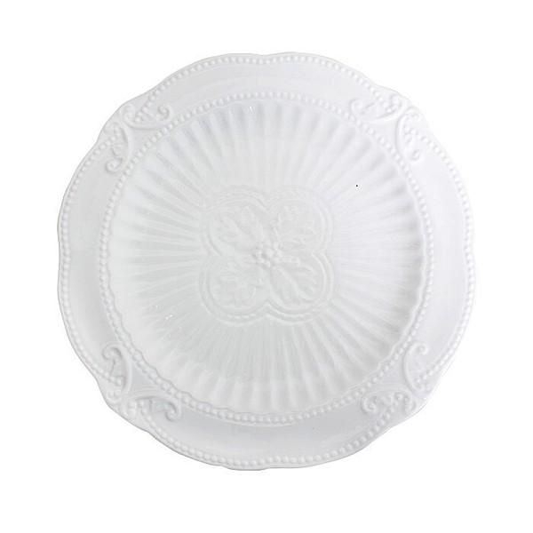 プレート ホワイト L 2枚セット φ26 皿 FC-305-A おしゃれ 高級感 エレガント アンティーク |  | 01