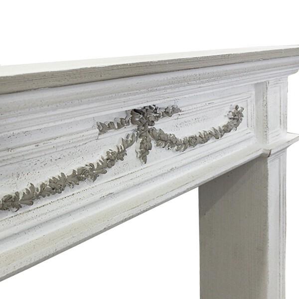 シャビーシックなマントルピース ホワイト/ベージュ 暖炉 韓国インテリア ヨーロピアン 洋風 SS-74-SG-AT おしゃれ 白 ホワイト アンティーク |  | 02