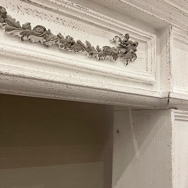 シャビーシックなマントルピース ホワイト/ベージュ 暖炉 韓国インテリア ヨーロピアン 洋風 SS-74-SG-AT おしゃれ 白 ホワイト アンティーク |  | 08