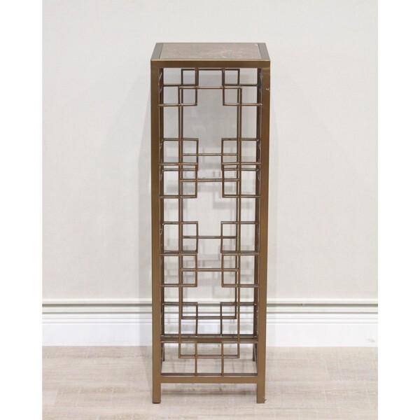 フラワースタンド ブロンズ AJ-444-1-G 花台 飾り棚 アイアン 室内 玄関 おしゃれ 鉢台 ガーデンラック |  | 01