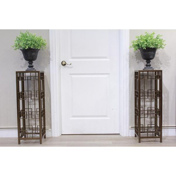 フラワースタンド ブロンズ AJ-444-1-G 花台 飾り棚 アイアン 室内 玄関 おしゃれ 鉢台 ガーデンラック |  | 07