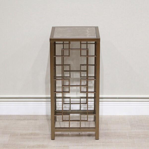 フラワースタンド ブロンズ AJ-444-2-G 花台 飾り棚 アイアン 室内 玄関 おしゃれ 鉢台 ガーデンラック |  | 01