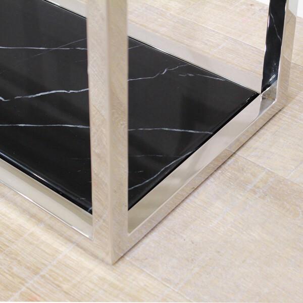 ガラス×大理石 コンソールテーブル シルバー 収納 オープンラック EH-154-S アンティーク おしゃれ 高級感 飾り棚 リビング 玄関 |  | 05