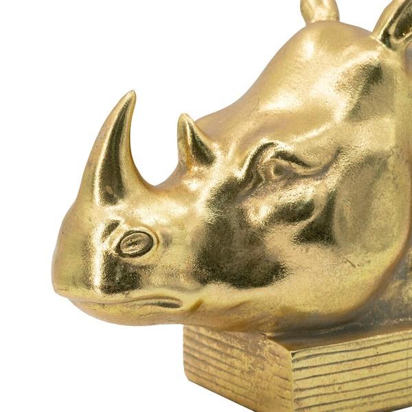 サイのブックエンド ゴールド AN-77610 おしゃれ アンティーク オブジェ レトロ インテリア |  | 04