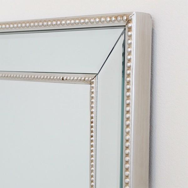 ウォールミラー ドットフレーム 正方形 Sサイズ 44cm×44cm XR-3378-3030 掛鏡 掛け かがみ おしゃれ エレガント 高級感 アンティーク |  | 01