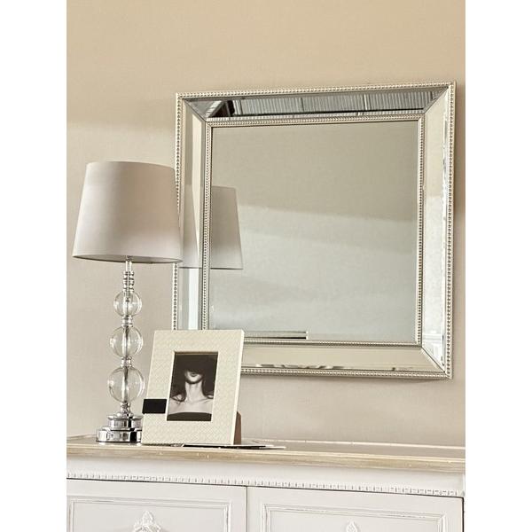 ウォールミラー ドットフレーム 正方形 Mサイズ 64cm×64cm XR-3378-5050 掛鏡 掛け かがみ おしゃれ エレガント 高級感 アンティーク |  | 04