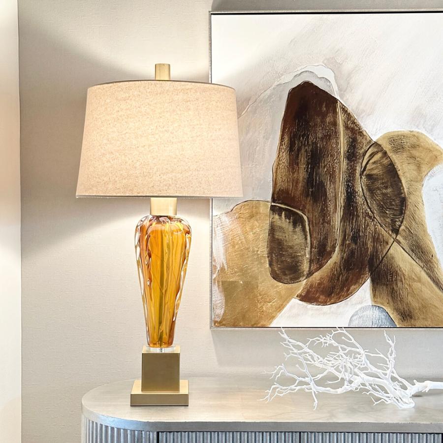 テーブルランプ ガラス オレンジ モダン AC-1528 | ブランド登録なし | 08