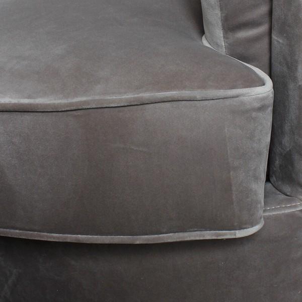 回転式 一人掛けソファ グレー ラグジュアリー 円形 EH-189-1 1人掛