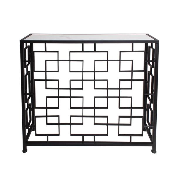 大理石とアイアンのコンソールテーブル アンティーク おしゃれ 高級感 飾り棚 リビング 玄関 | 