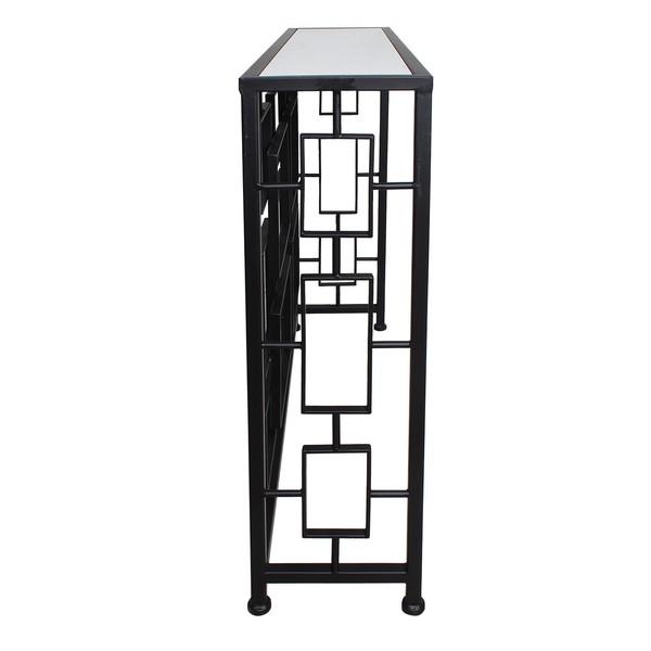 大理石とアイアンのコンソールテーブル アンティーク おしゃれ 高級感 飾り棚 リビング 玄関 |  | 02