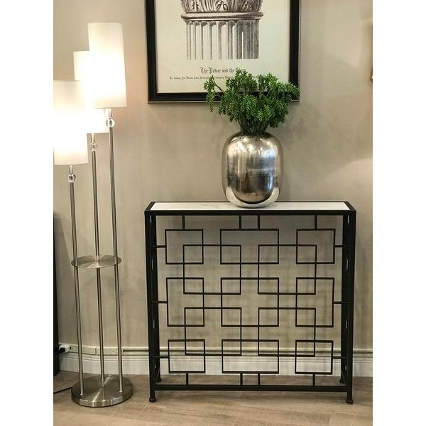 大理石とアイアンのコンソールテーブル アンティーク おしゃれ 高級感 飾り棚 リビング 玄関 |  | 08