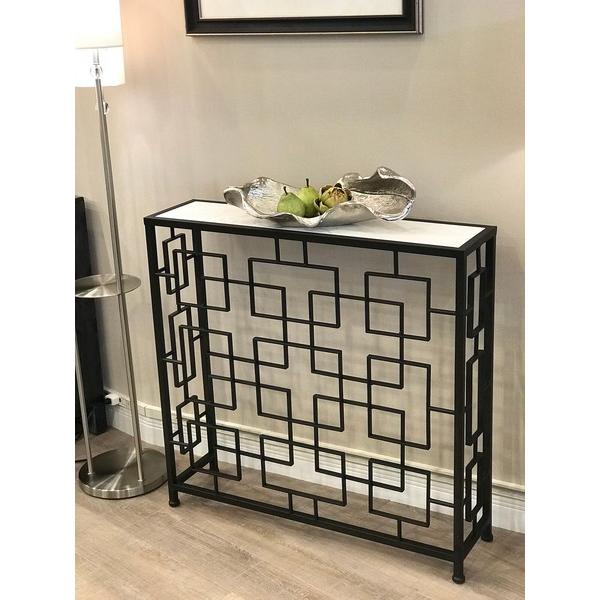 大理石とアイアンのコンソールテーブル アンティーク おしゃれ 高級感 飾り棚 リビング 玄関 |  | 09