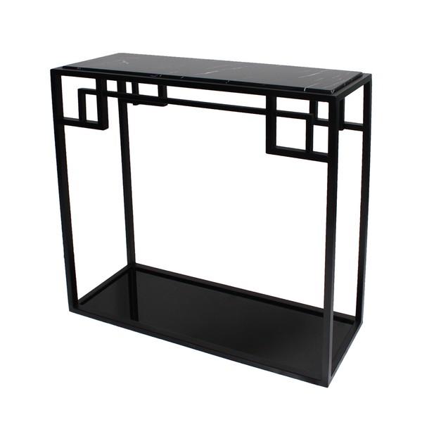コンソールテーブル ブラック 収納 オープンラック アイアン 大理石 EH-154 アンティーク おしゃれ 高級感 飾り棚 リビング 玄関 |  | 01