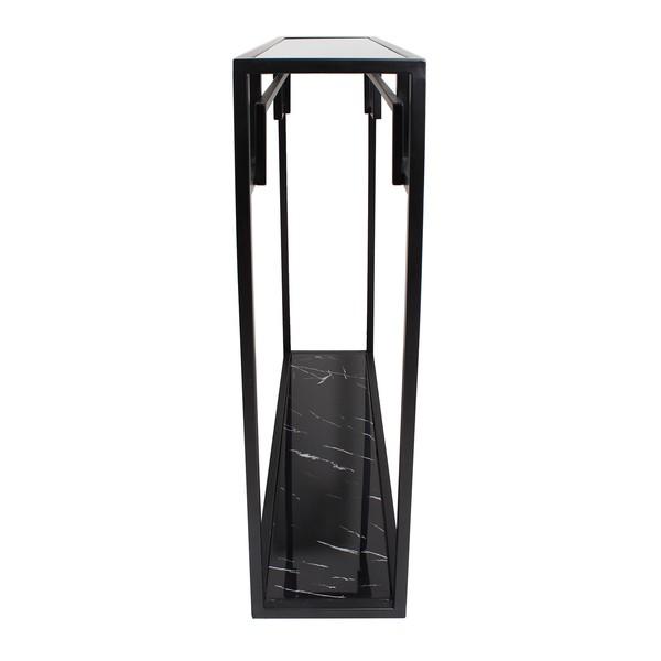 コンソールテーブル ブラック 収納 オープンラック アイアン 大理石 EH-154 アンティーク おしゃれ 高級感 飾り棚 リビング 玄関 |  | 03