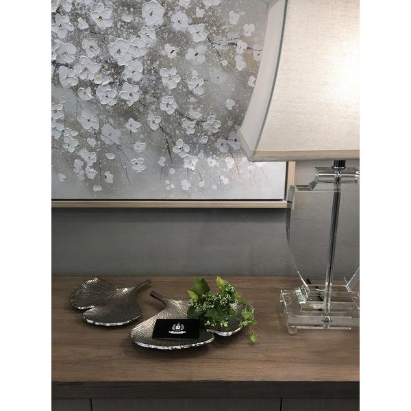 シルバーのリーフトレイ 大小セット お盆 トレー 小物入れ 小物収納 おしゃれ アンティーク 高級感 |  | 07