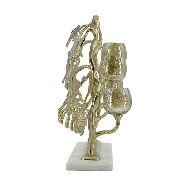 キャンドルホルダー モンステラ AN-48458 おしゃれ 高級感 アンティーク エレガント ロウソク立て |  | 02