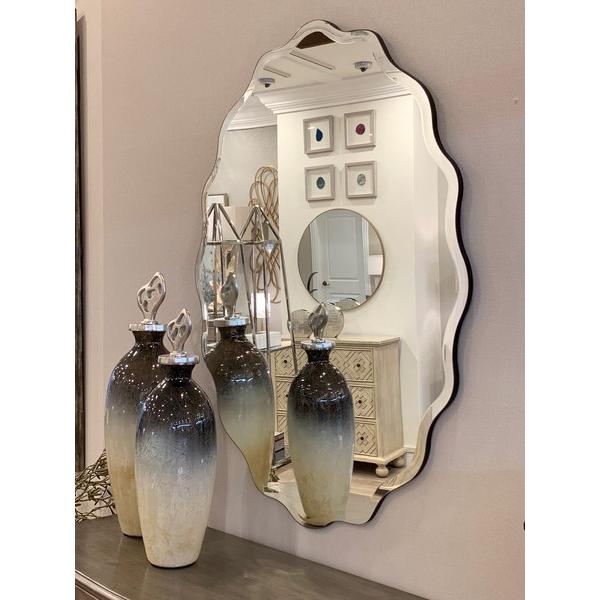 壁掛け ミラー 76×100cm ウォールミラー オーバル 海外家具 リビング CZ-400 掛鏡 掛け かがみ おしゃれ エレガント 高級感 アンティーク |  | 06