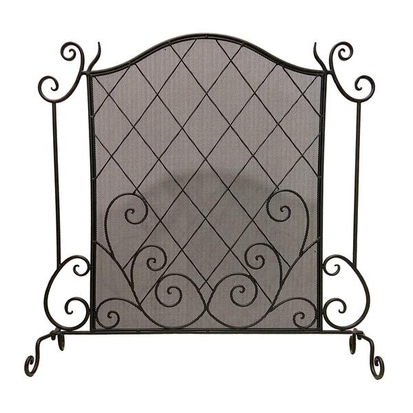 アイアン ファイヤーガード 暖炉 冬 輸入家具 海外 AJ-76 おしゃれ アンティーク調 ディスプレイ 店舗 アイアン製 エレガント 黒 間仕切り | 