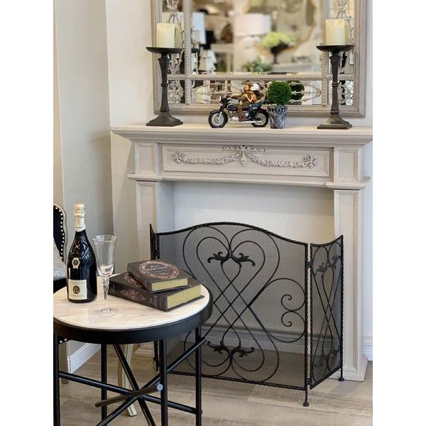 アイアン ファイヤーガード 3連 暖炉 輸入家具 海外 オシャレ 洋風 AJ-75 おしゃれ アンティーク調 ディスプレイ 店舗 アイアン製 エレガント 黒 間仕切り |  | 06