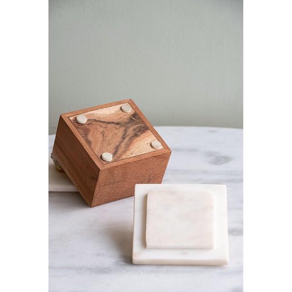 ボックス ウッド×大理石 小物入れ 小物収納 整理整頓 卓上 机上 収納ケース 収納ボックス |  | 06