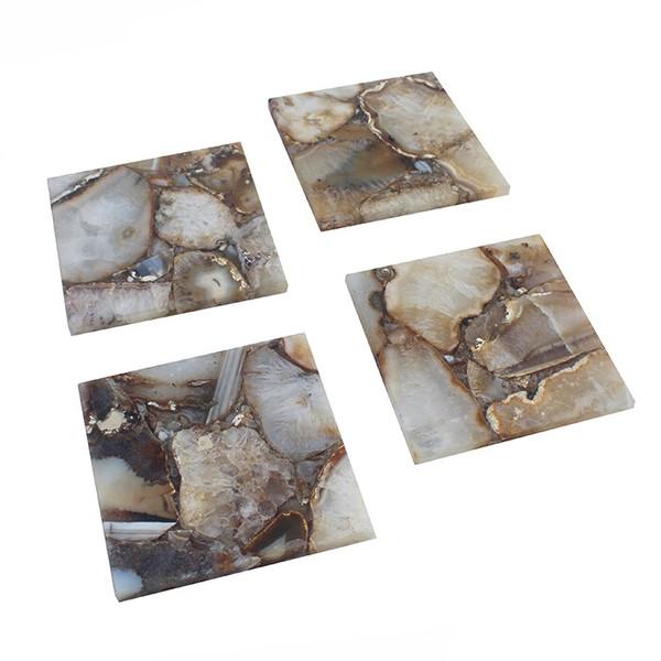 石のコースター 4枚セット おしゃれ エレガント アンティーク 高級感 贈り物に お祝い | 