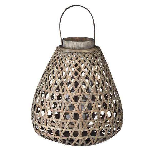 ラタンのランタン AN-42178 おしゃれ 高級感 キャンドルスタンド オブジェ | 