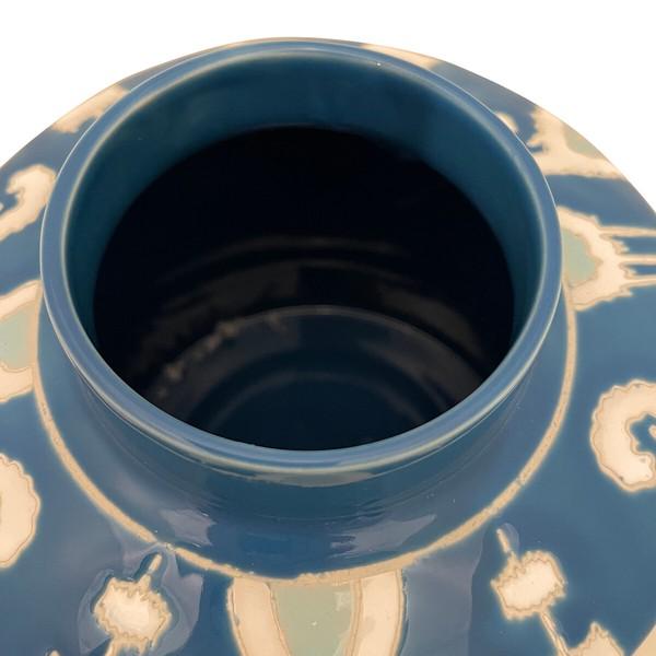 ジンジャージャー 蓋付き壺 花瓶 おしゃれ かわいい 可愛い 陶器 玄関 リビング アンティーク 花器 |  | 04