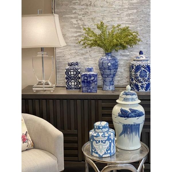 ジンジャージャー 蓋付き壺 花瓶 おしゃれ かわいい 可愛い 陶器 玄関 リビング アンティーク 花器 |  | 06