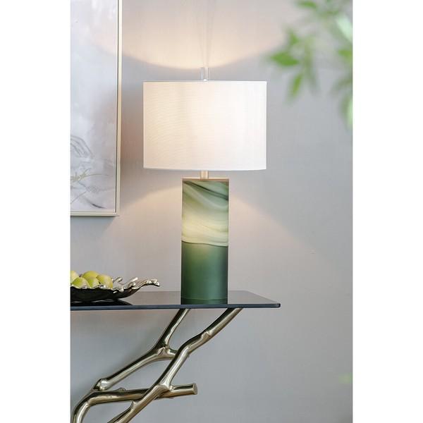 ガラスのテーブルランプ グリーン ライト 照明 間接照明 寝室 AN-77397 アンティーク おしゃれ 照明 玄関 デスクライト リビング |  | 08