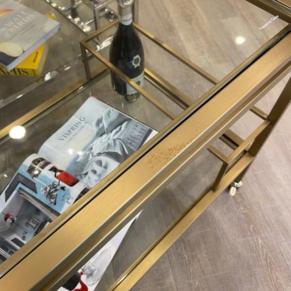 バーワゴン キッチンワゴン 配膳車 カート キャスター付き 作業台 おしゃれ 高級感 エレガント アンティーク |  | 07