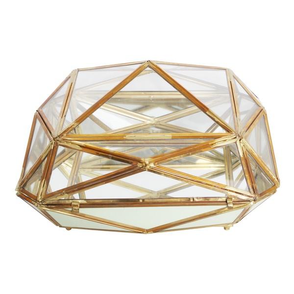 デコラティブなガラスボックス 小物入れ 小物収納 整理整頓 卓上 机上 収納ケース 収納ボックス | 