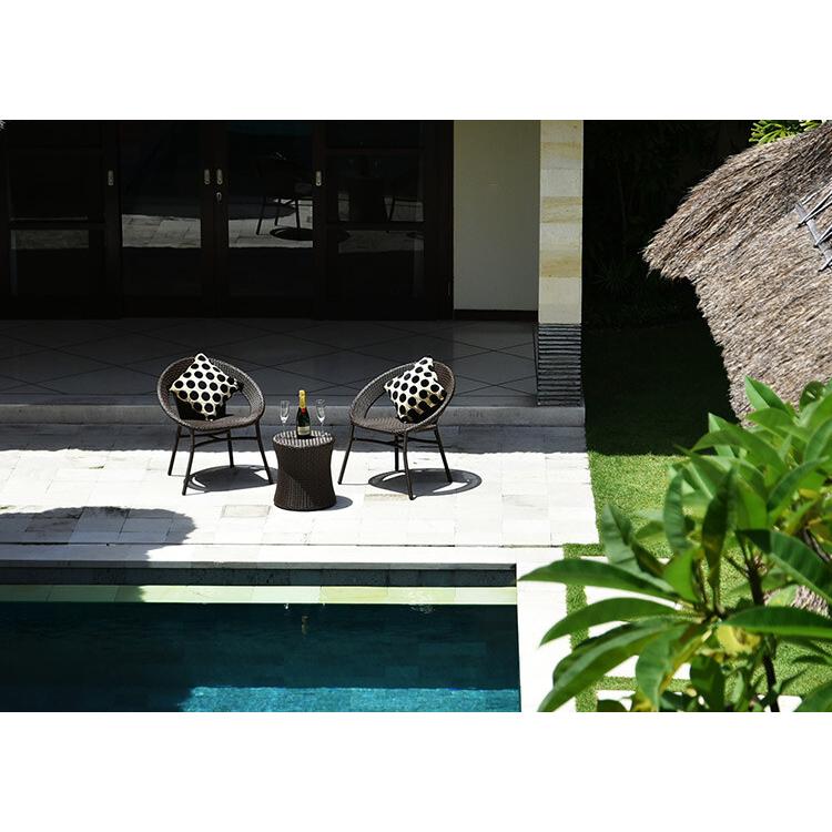 スタッキングチェア アウトドア家具 ガーデン家具 ラウンド シンセティックラタン 1P 軽量 |  | 02