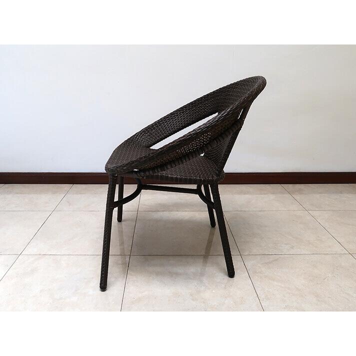 スタッキングチェア アウトドア家具 ガーデン家具 ラウンド シンセティックラタン 1P 軽量 |  | 04