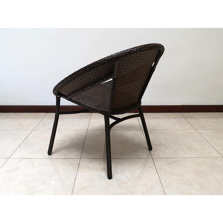 スタッキングチェア アウトドア家具 ガーデン家具 ラウンド シンセティックラタン 1P 軽量 |  | 05