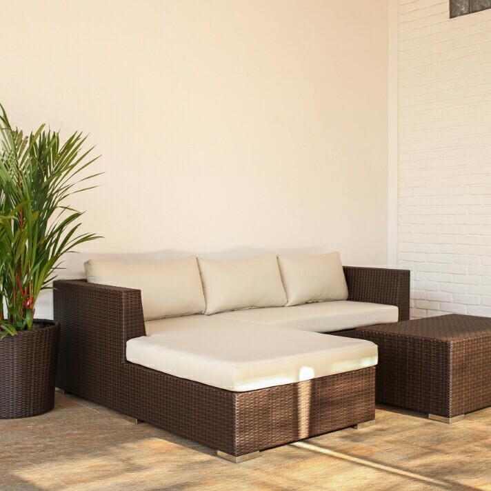 デイベッドソファ アウトドア家具 ガーデン家具 シンセティックラタン カウチソファ |  | 02