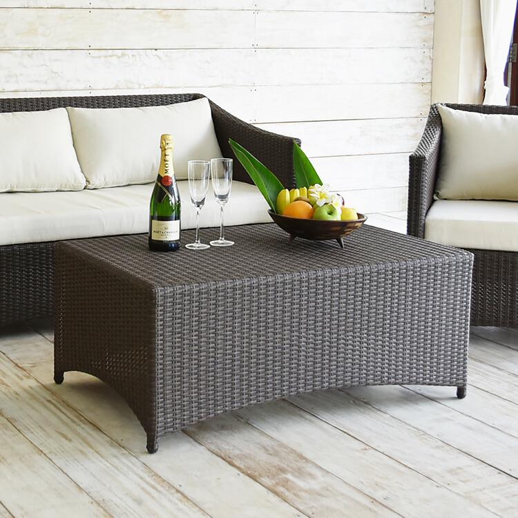 ローテーブル アウトドア家具 ガーデン家具 シンセティックラタン 軽量 | 