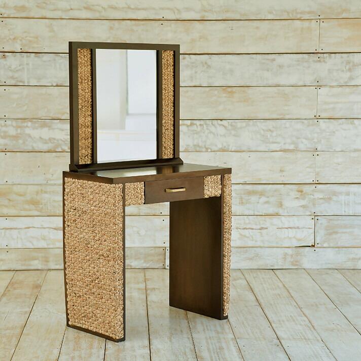 ウォーターヒヤシンス ドレッサー 3点セット 鏡 スツール デスク アジアン家具 |  | 03