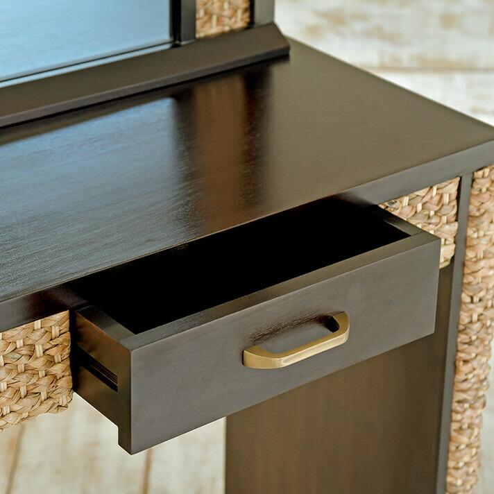 ウォーターヒヤシンス ドレッサー 3点セット 鏡 スツール デスク アジアン家具 |  | 05